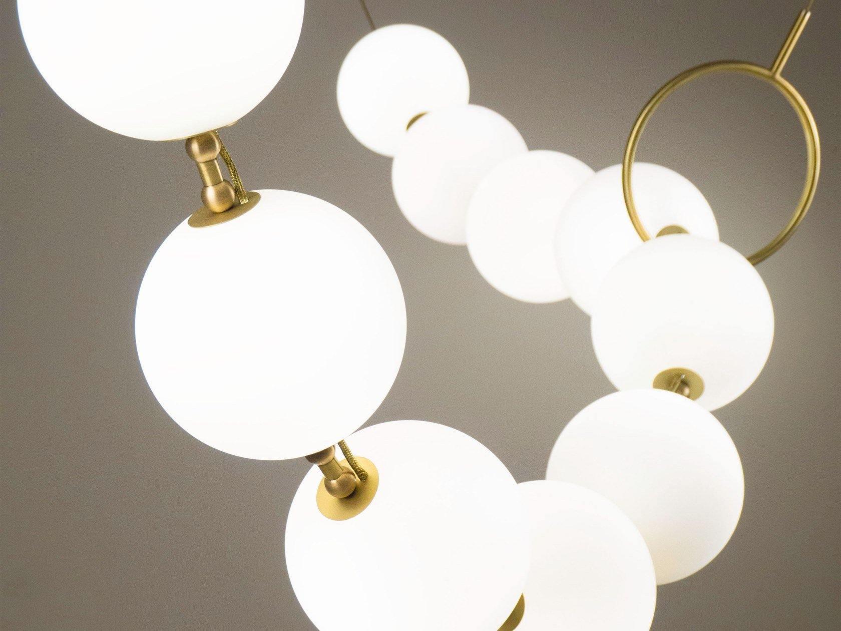 Lustra Pendant Lamp Necklace Glass-Neutral Decor