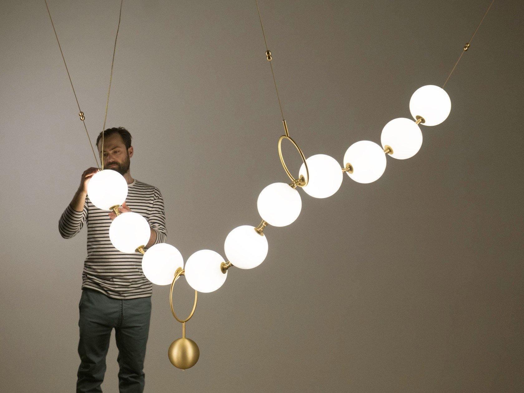 Lustra Pendant Lamp Necklace Glass-Neutral Decor