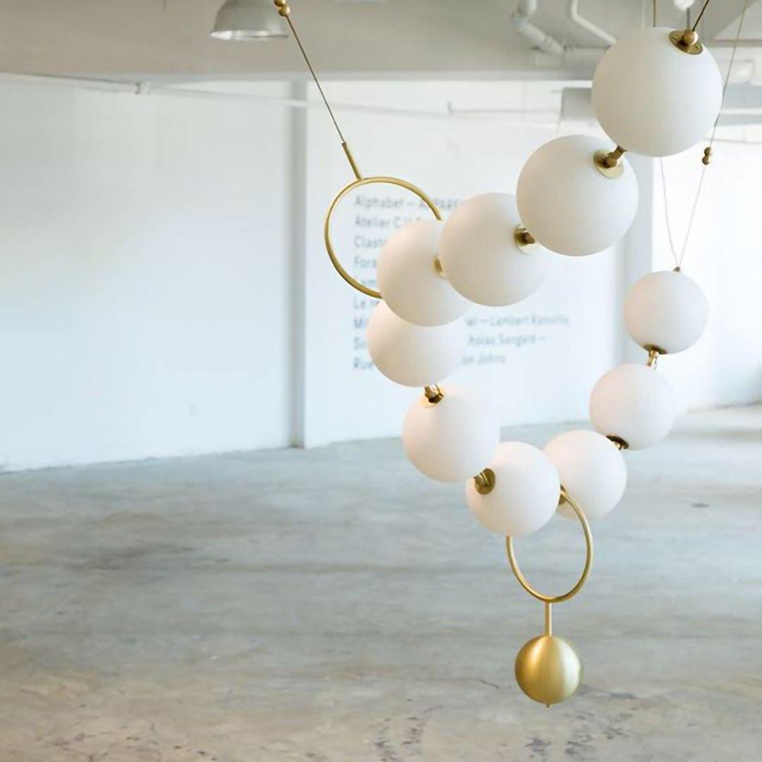 Lustra Pendant Lamp Necklace Glass-Neutral Decor