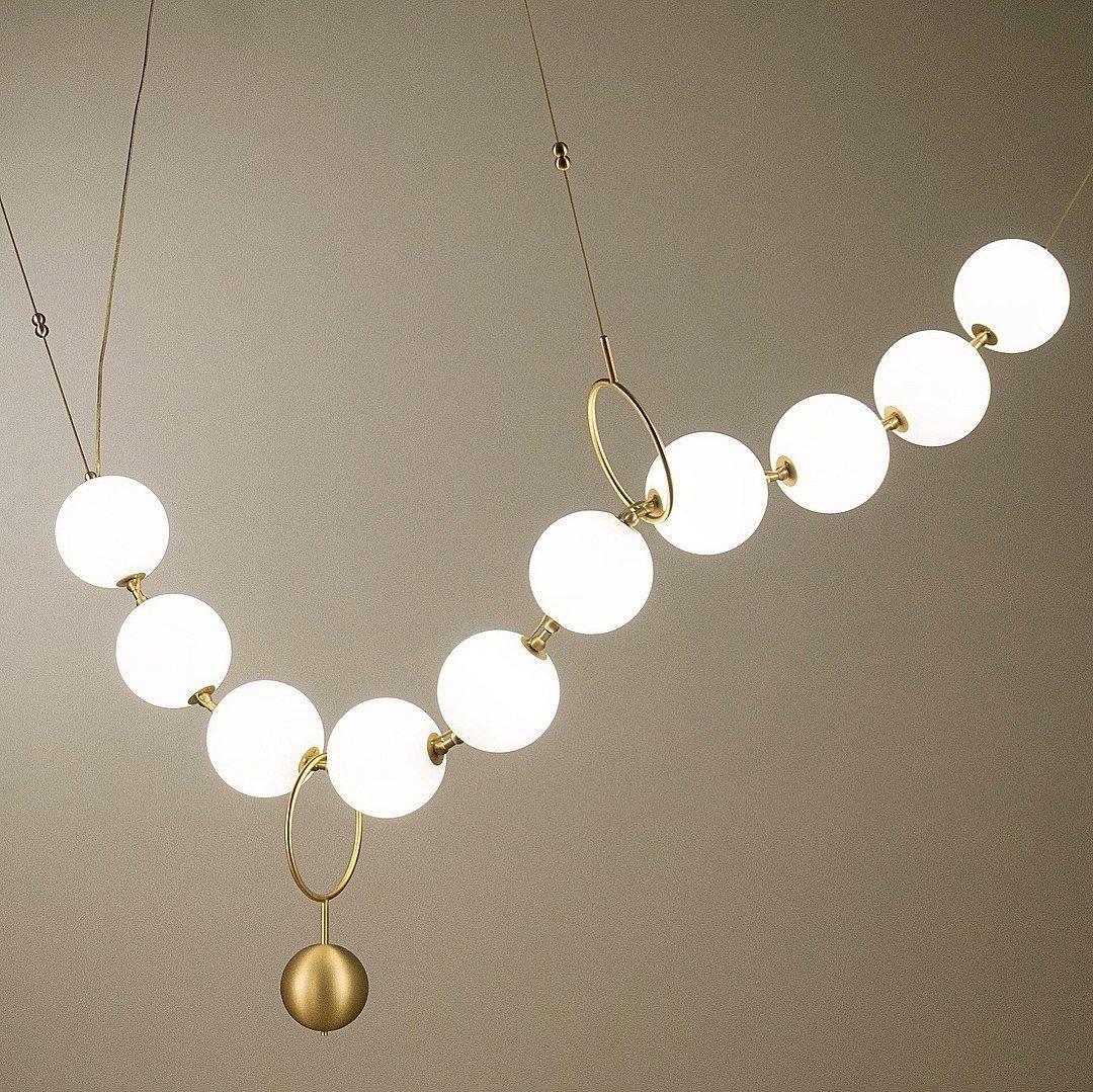 Lustra Pendant Lamp Necklace Glass-Neutral Decor