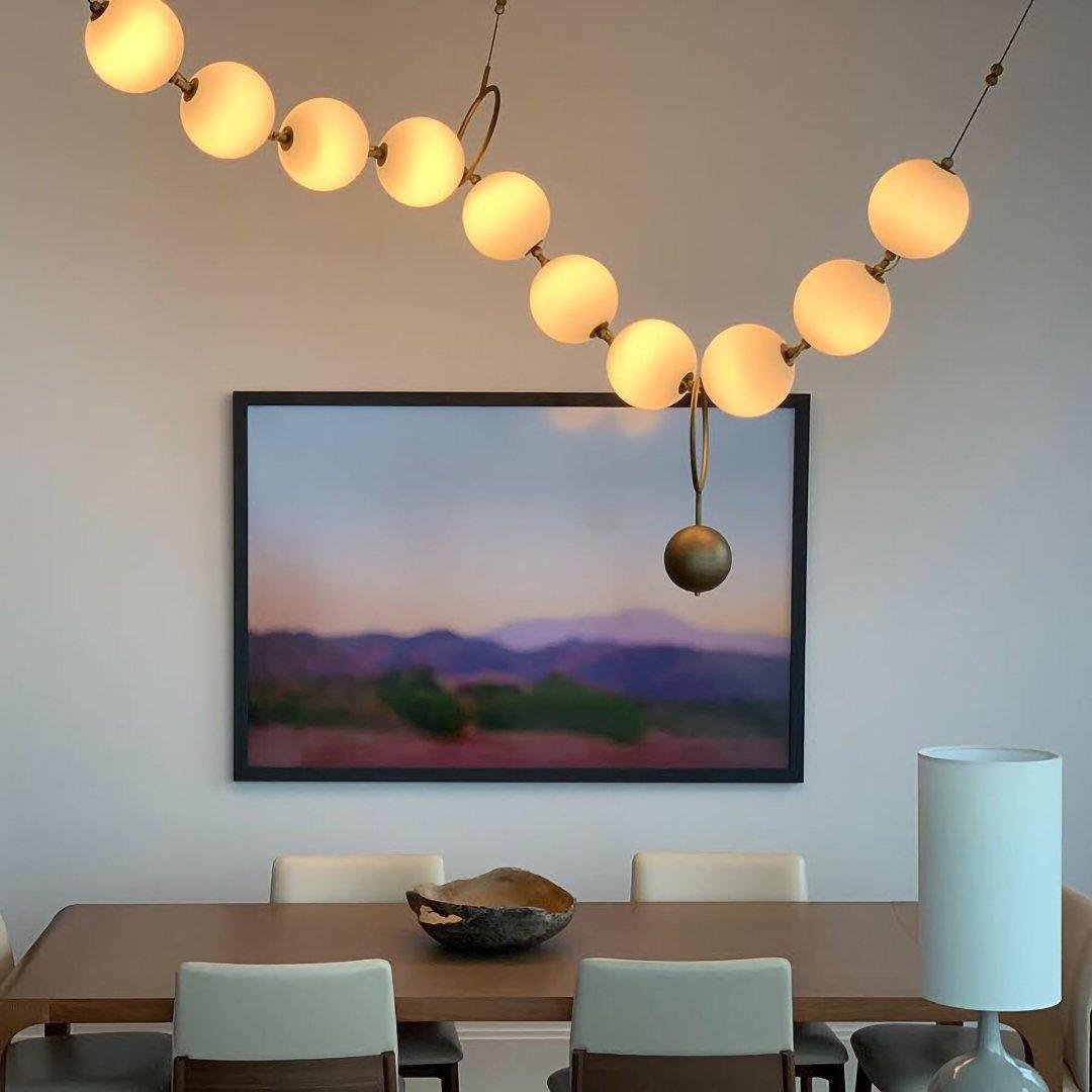 Lustra Pendant Lamp Necklace Glass-Neutral Decor