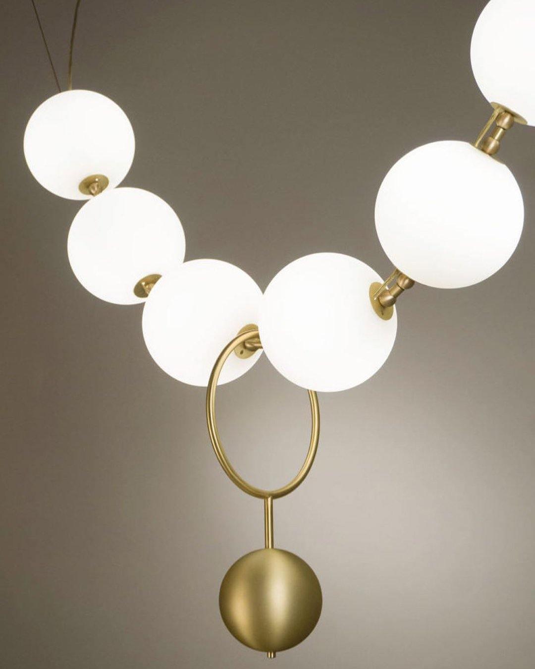 Lustra Pendant Lamp Necklace Glass-Neutral Decor