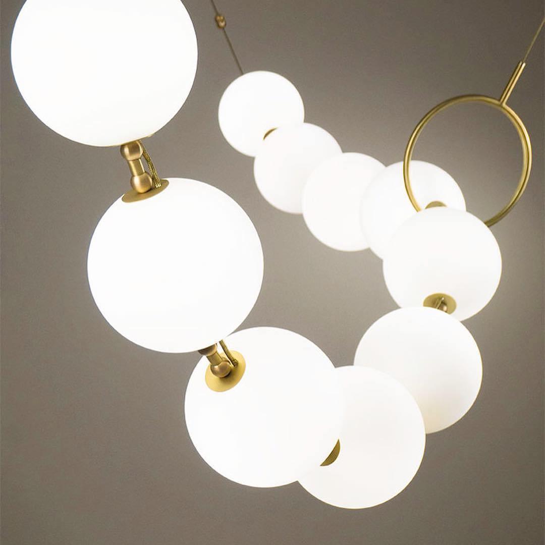 Lustra Pendant Lamp Necklace Glass-Neutral Decor