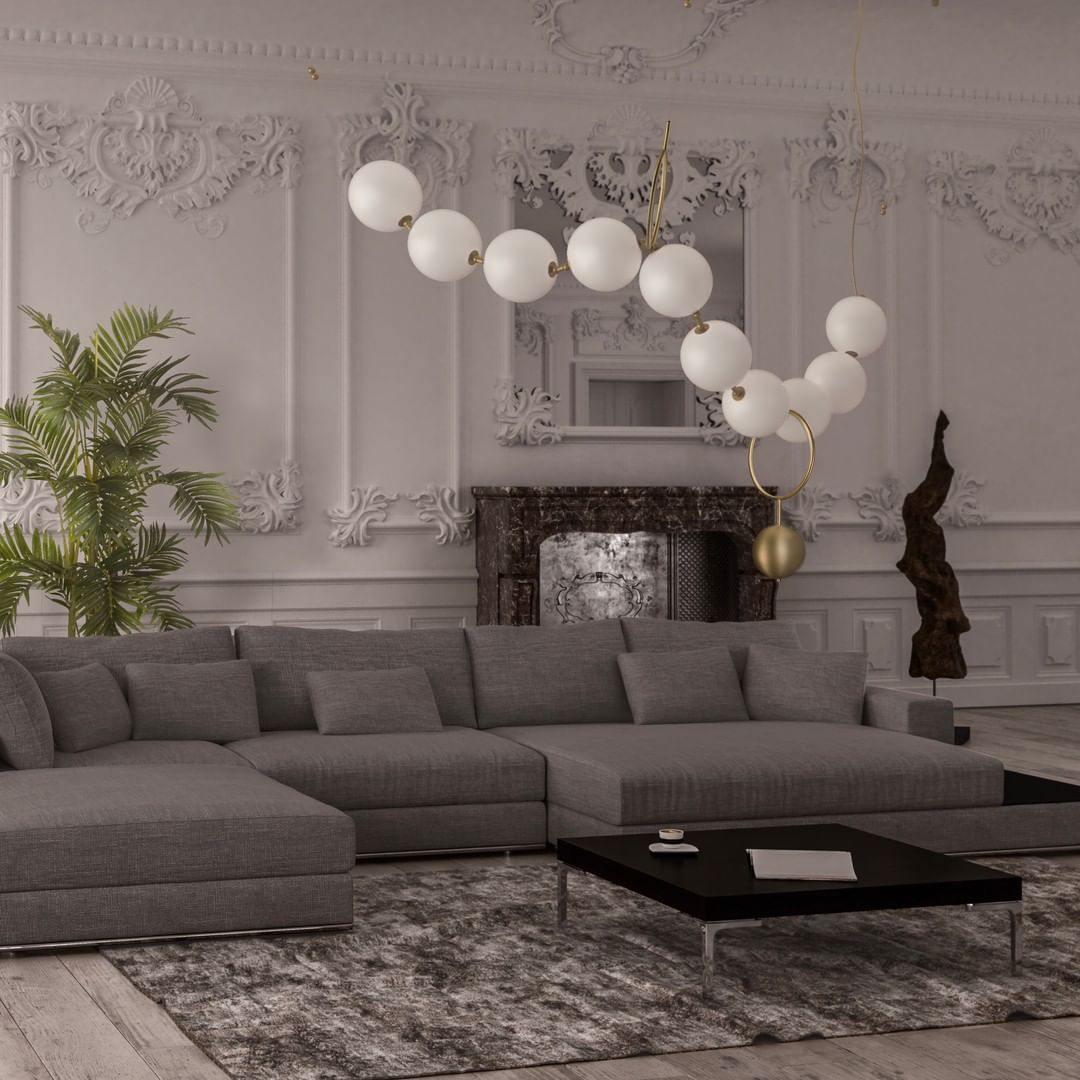 Lustra Pendant Lamp Necklace Glass-Neutral Decor