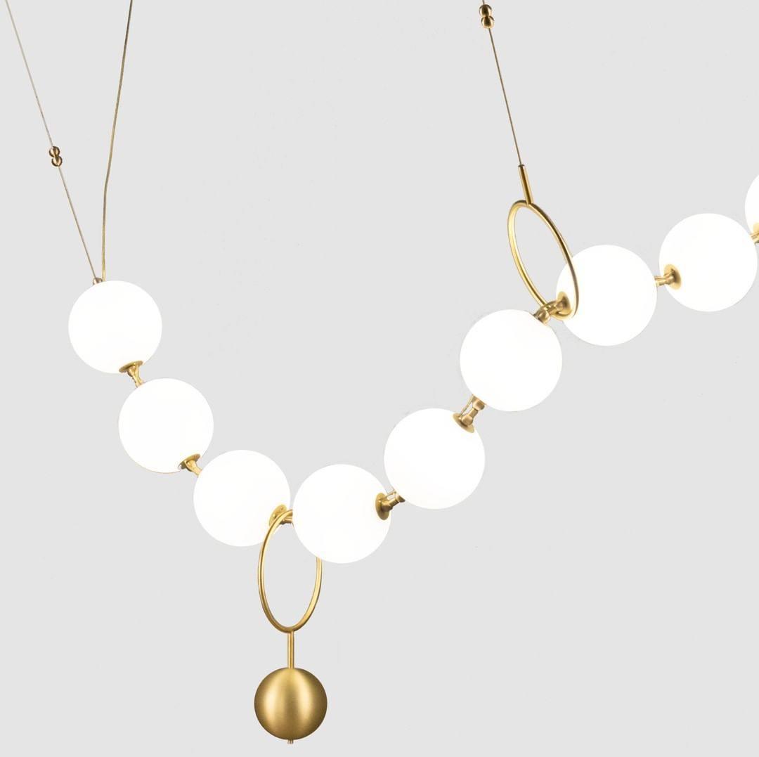 Lustra Pendant Lamp Necklace Glass-Neutral Decor