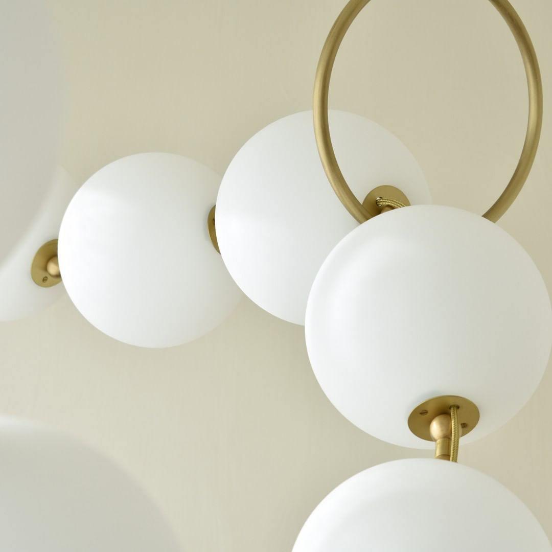 Lustra Pendant Lamp Necklace Glass-Neutral Decor