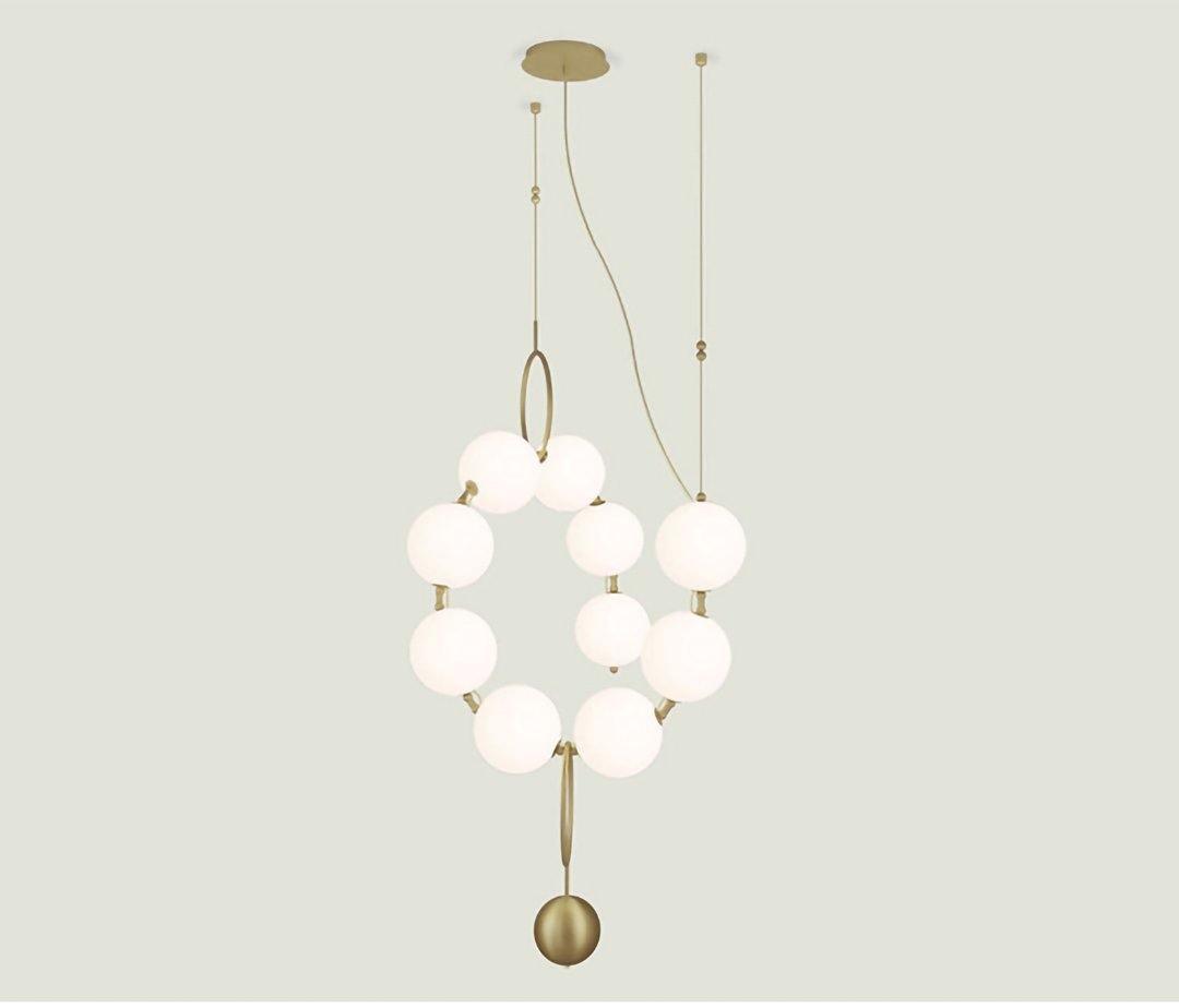 Lustra Pendant Lamp Necklace Glass-Neutral Decor