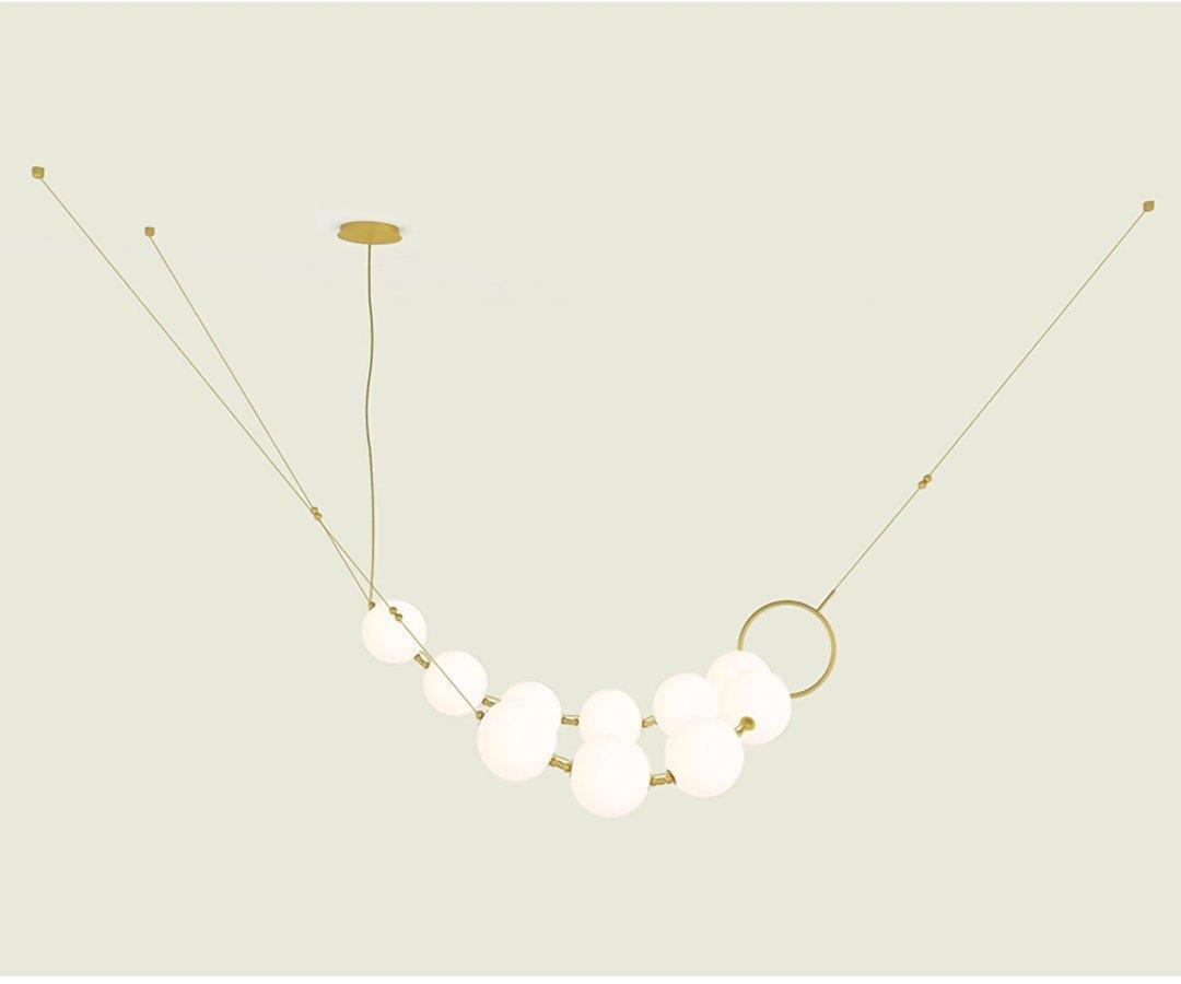 Lustra Pendant Lamp Necklace Glass-Neutral Decor