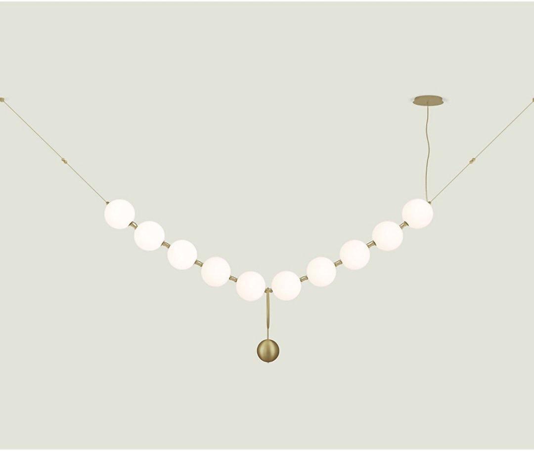 Lustra Pendant Lamp Necklace Glass-Neutral Decor