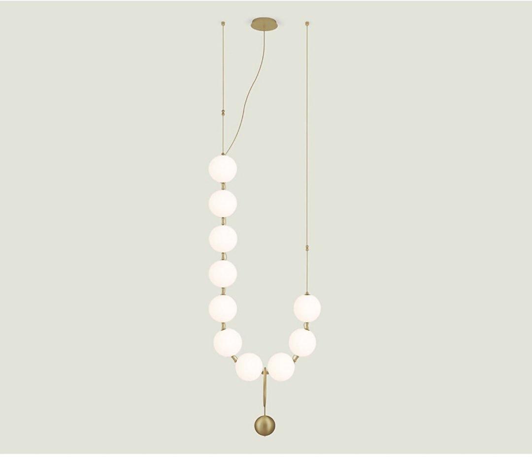 Lustra Pendant Lamp Necklace Glass-Neutral Decor