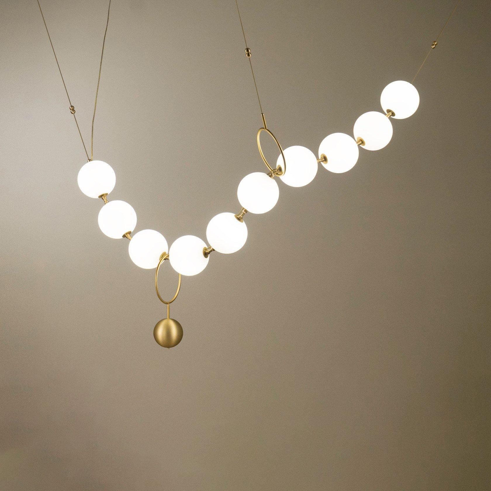 Lustra Pendant Lamp Necklace Glass-Neutral Decor
