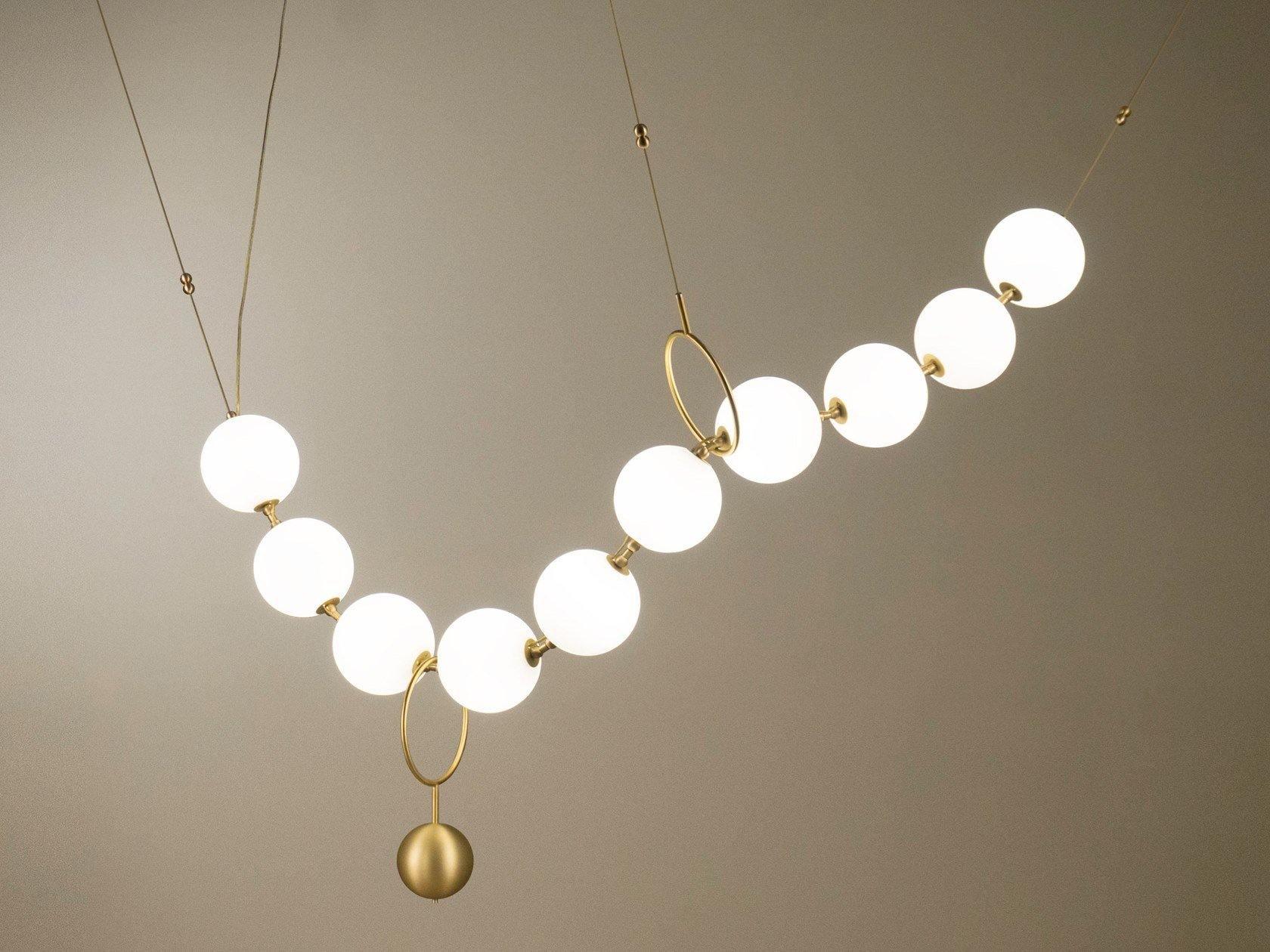 Lustra Pendant Lamp Necklace Glass-Neutral Decor