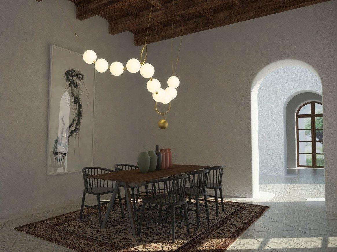 Lustra Pendant Lamp Necklace Glass-Neutral Decor