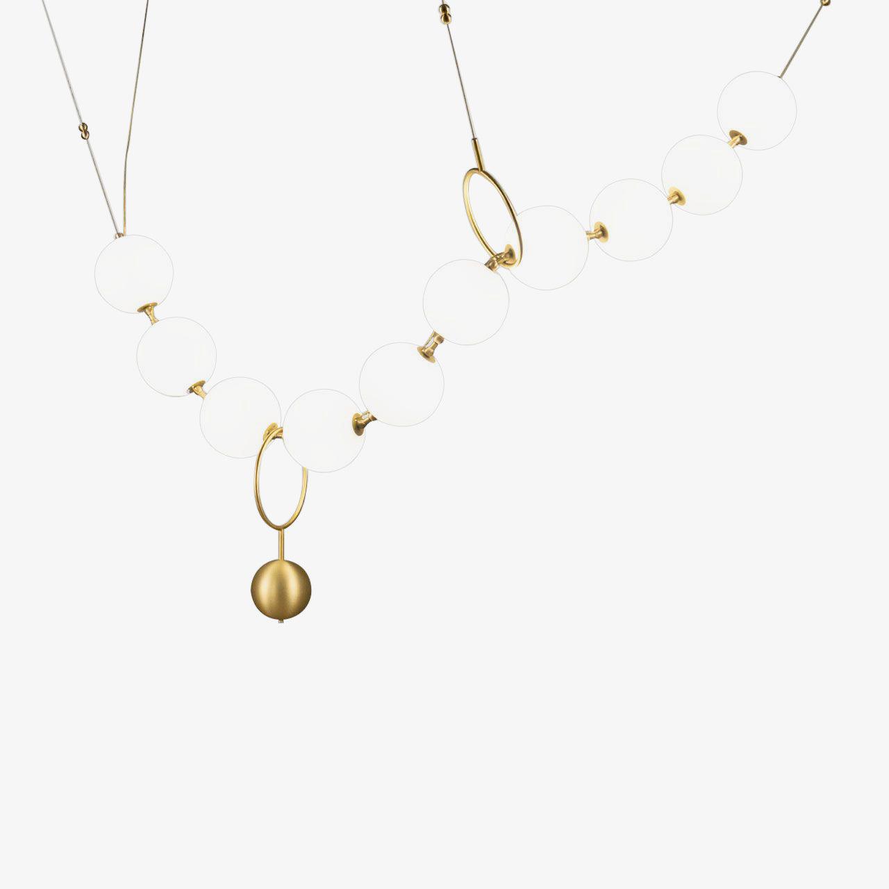 Lustra Pendant Lamp Necklace Glass-Neutral Decor