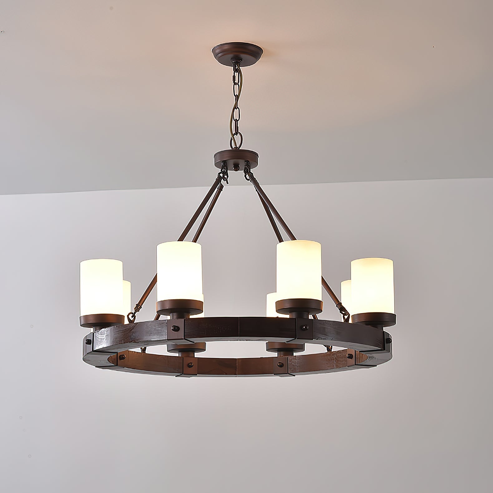 Full view of the 10-head Cabot chandelier, highlighting its grand scale.