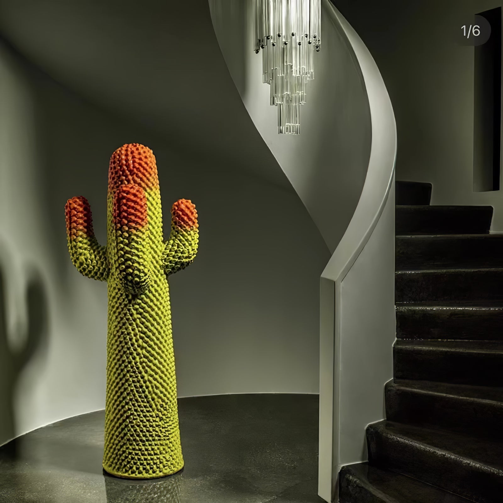 Mello Sculptural Cactus Coat Rack-Neutral Decor