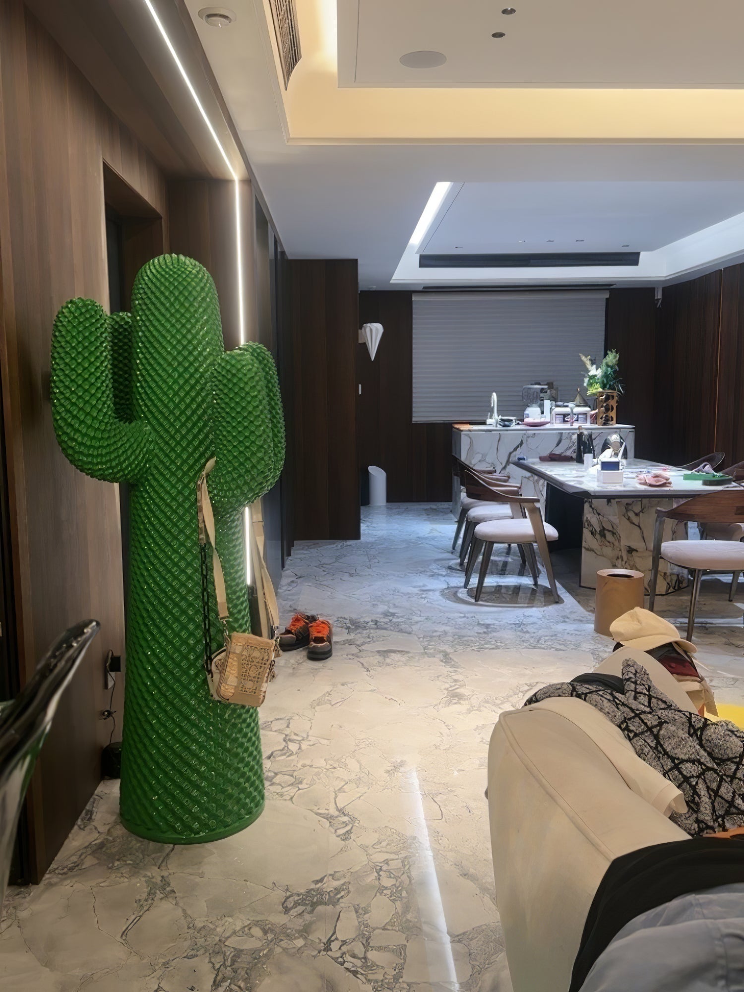 Mello Sculptural Cactus Coat Rack-Neutral Decor