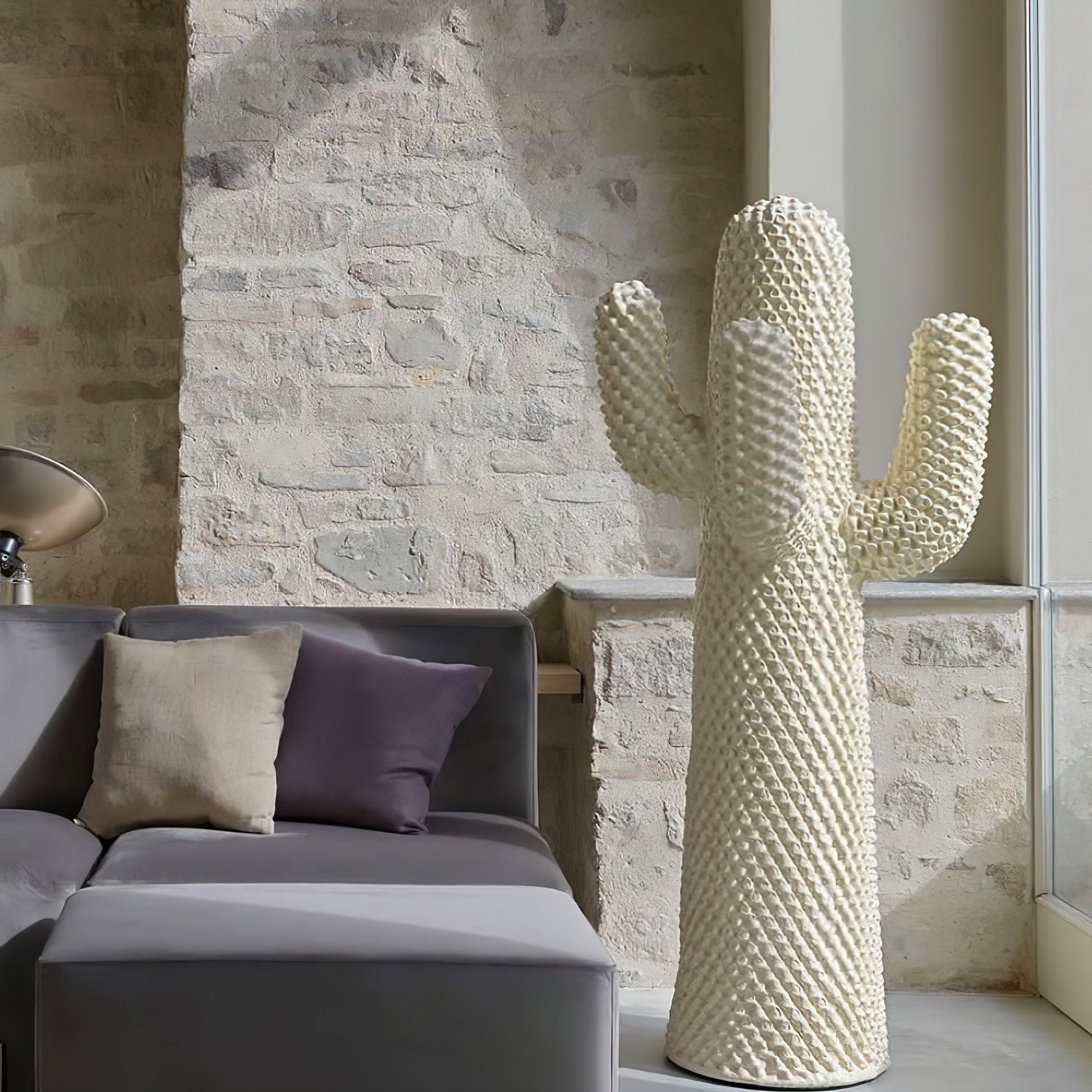 Mello Sculptural Cactus Coat Rack-Neutral Decor
