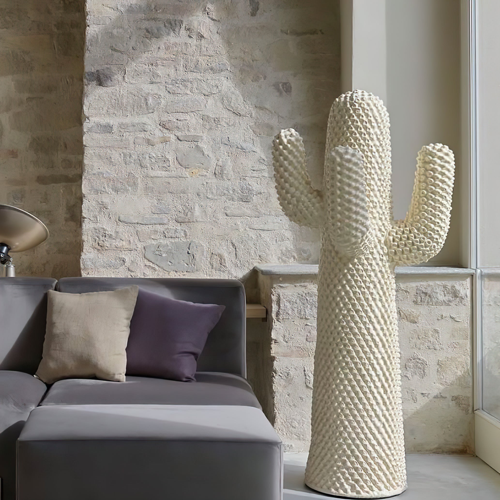Mello Sculptural Cactus Coat Rack-Neutral Decor