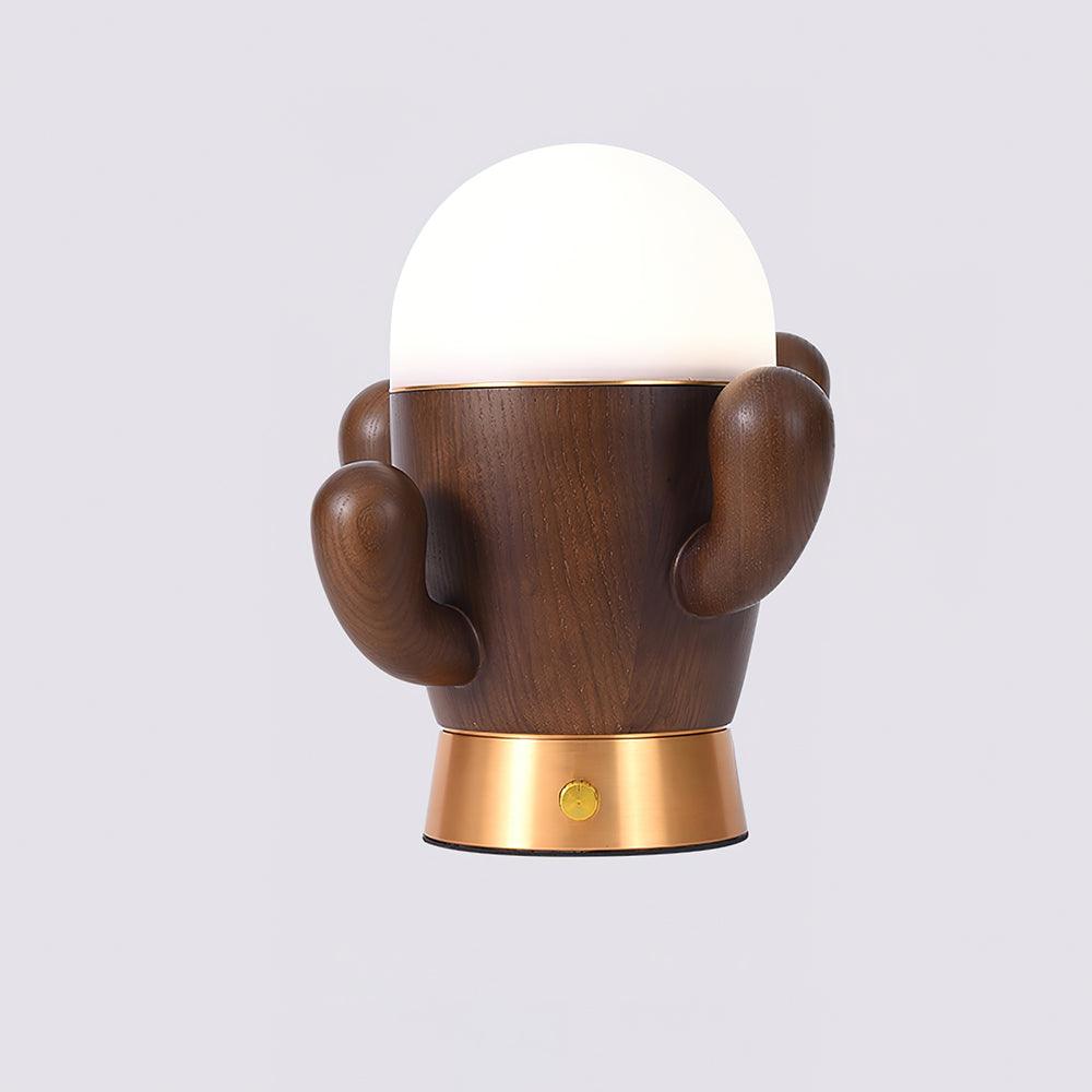 Solivice Wooden Whimsical Table Lamp-Neutral Decor