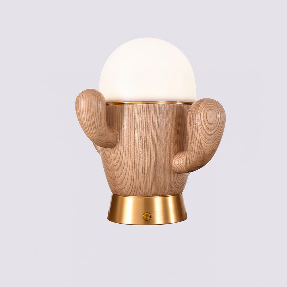 Solivice Wooden Whimsical Table Lamp-Neutral Decor