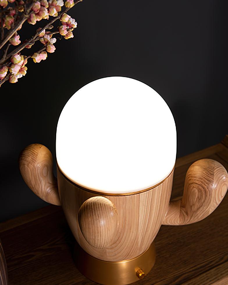 Solivice Wooden Whimsical Table Lamp-Neutral Decor