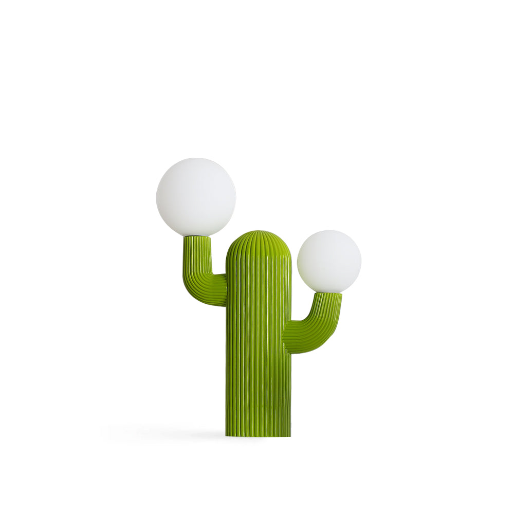 Green Cactus Table Lamp on a plain background.