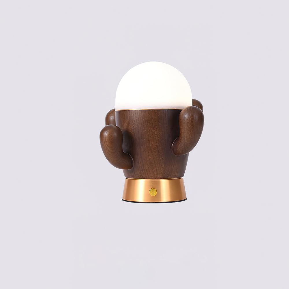 Solivice Wooden Whimsical Table Lamp-Neutral Decor