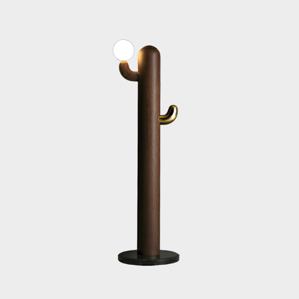 Blaze Cactus Wood Floor Lamp-Neutral Decor