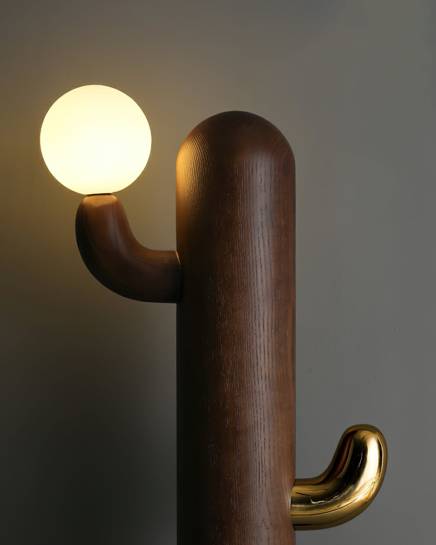 Blaze Cactus Wood Floor Lamp-Neutral Decor