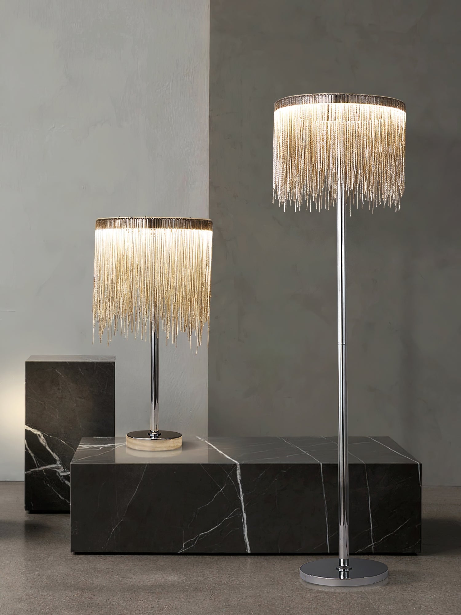 Fringe Cadena Tassel Floor Lamp-Neutral Decor