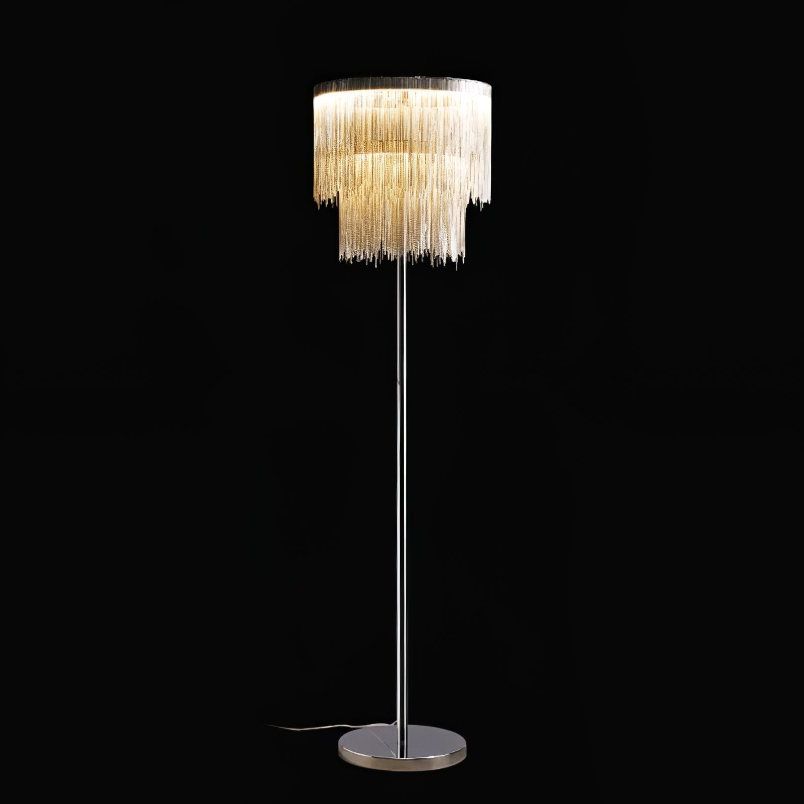 Fringe Cadena Tassel Floor Lamp-Neutral Decor