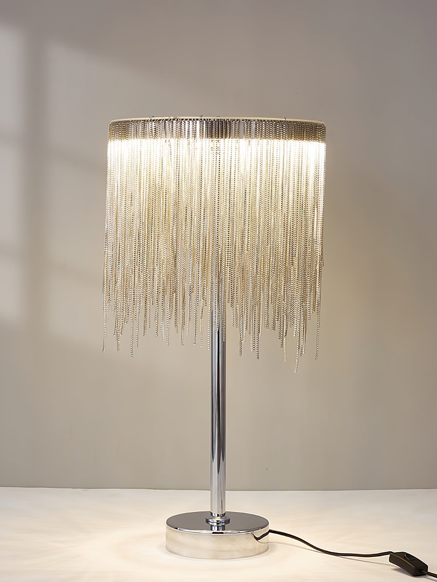 Cascade Cadena Tassel Table Lamp-Neutral Decor