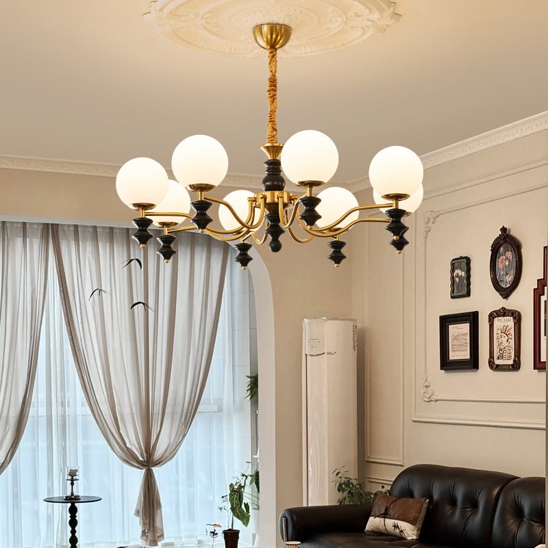 Ordore Traditional Elegance Vintage Wood Chandelier-Neutral Decor