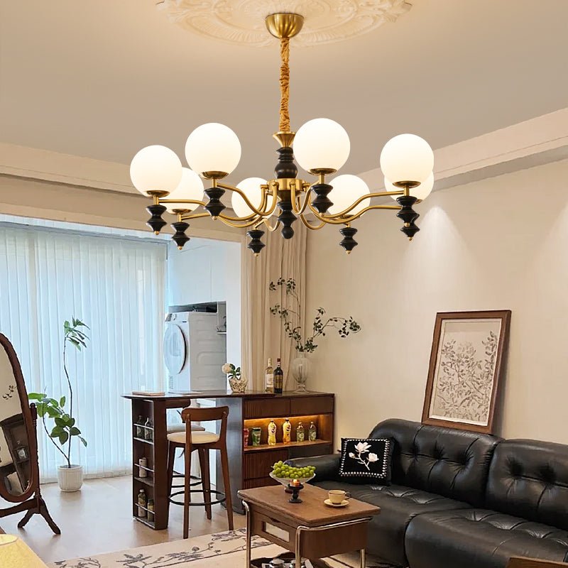 Ordore Traditional Elegance Vintage Wood Chandelier-Neutral Decor