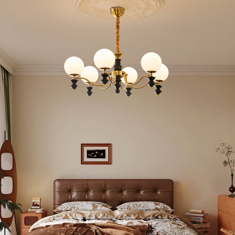 Ordore Traditional Elegance Vintage Wood Chandelier-Neutral Decor