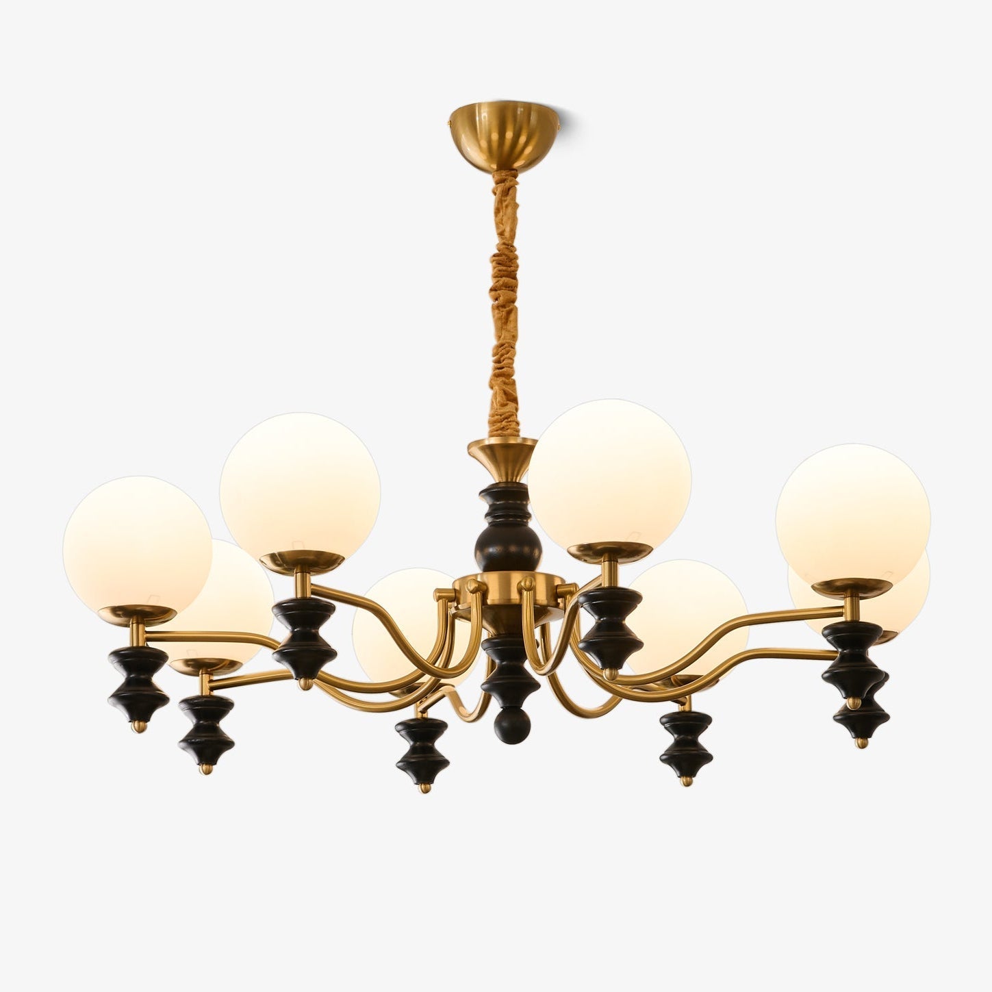 Ordore Traditional Elegance Vintage Wood Chandelier-Neutral Decor