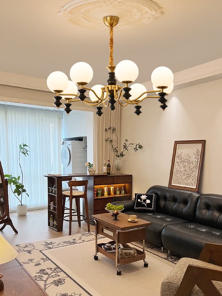Ordore Traditional Elegance Vintage Wood Chandelier-Neutral Decor