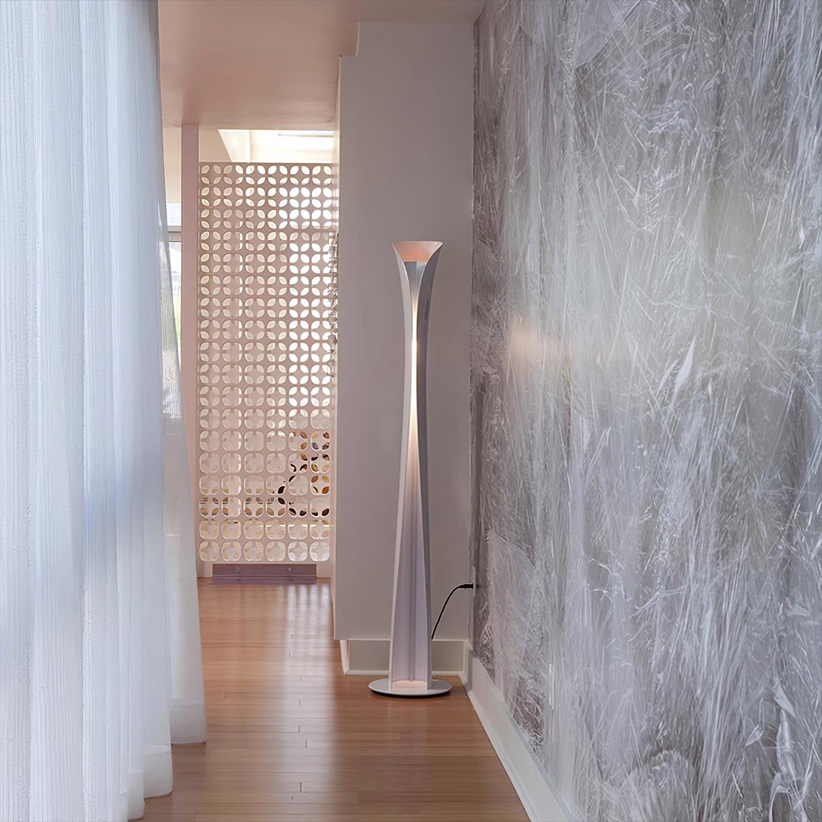 Cirvel Aluminum Futuristic Floor Lamp-Neutral Decor