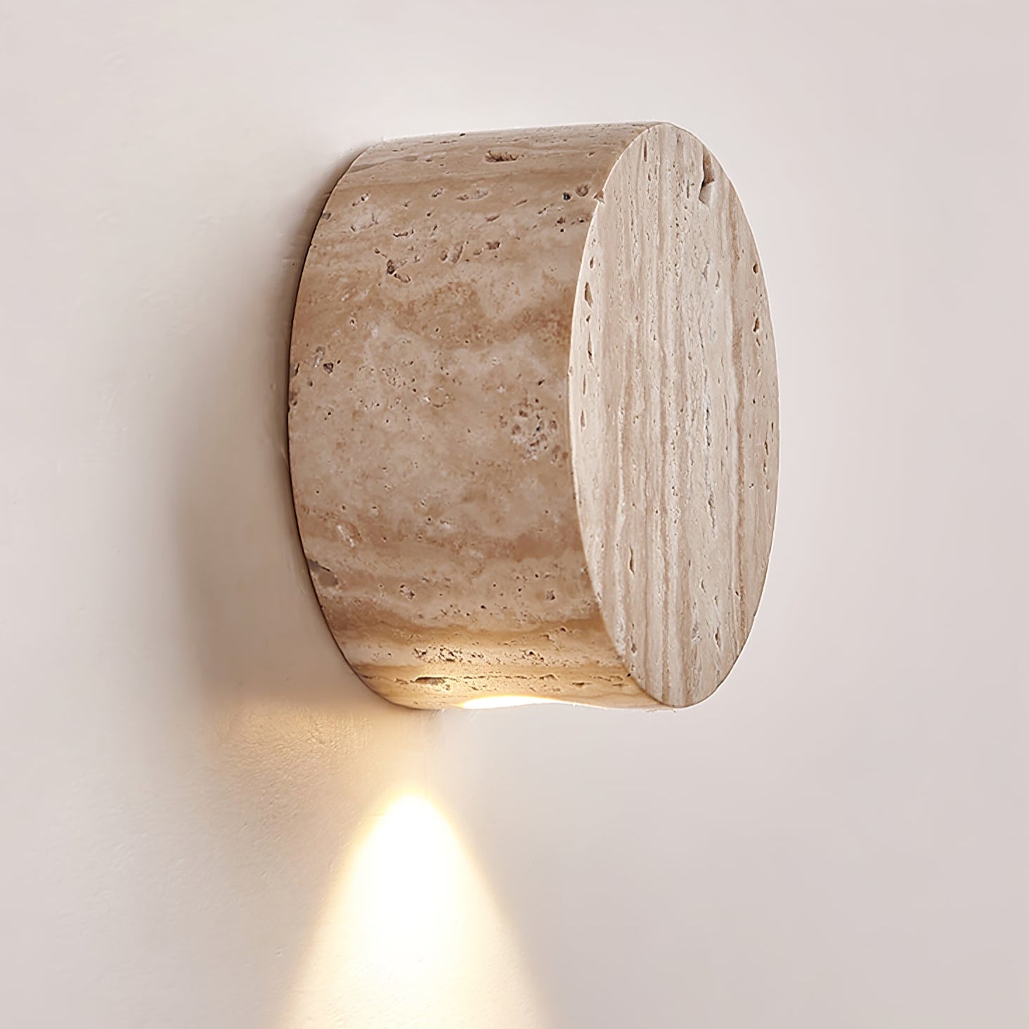 Jenthor Travertine Wall Sconce-Neutral Decor