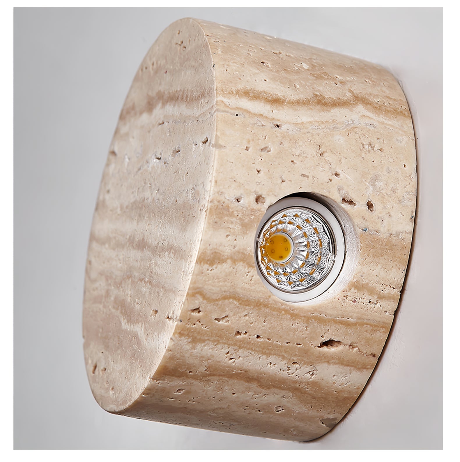 Jenthor Travertine Wall Sconce-Neutral Decor