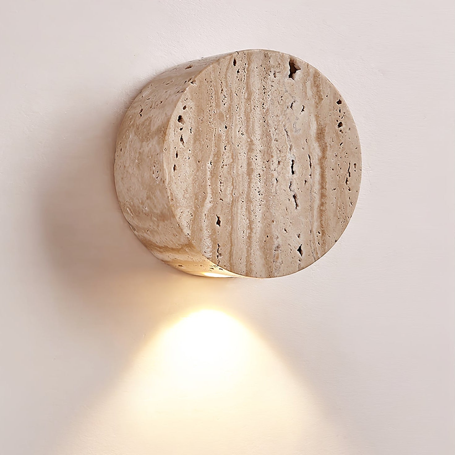 Jenthor Travertine Wall Sconce-Neutral Decor