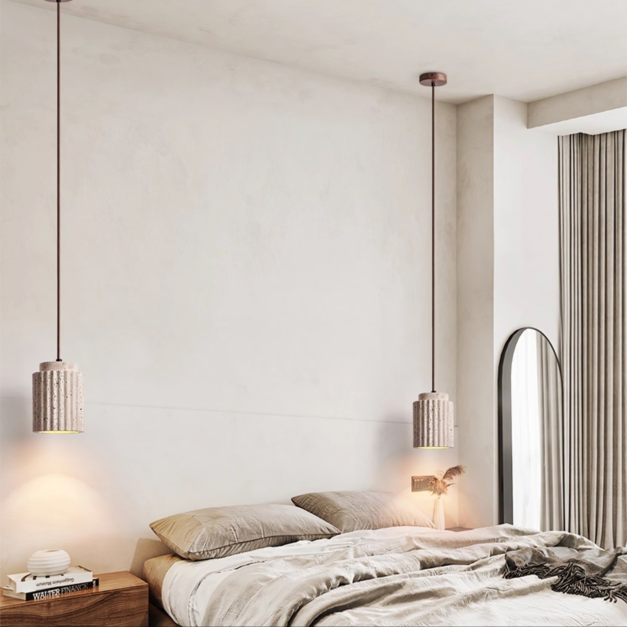 Mysolel Travertine Pendant Light-Neutral Decor