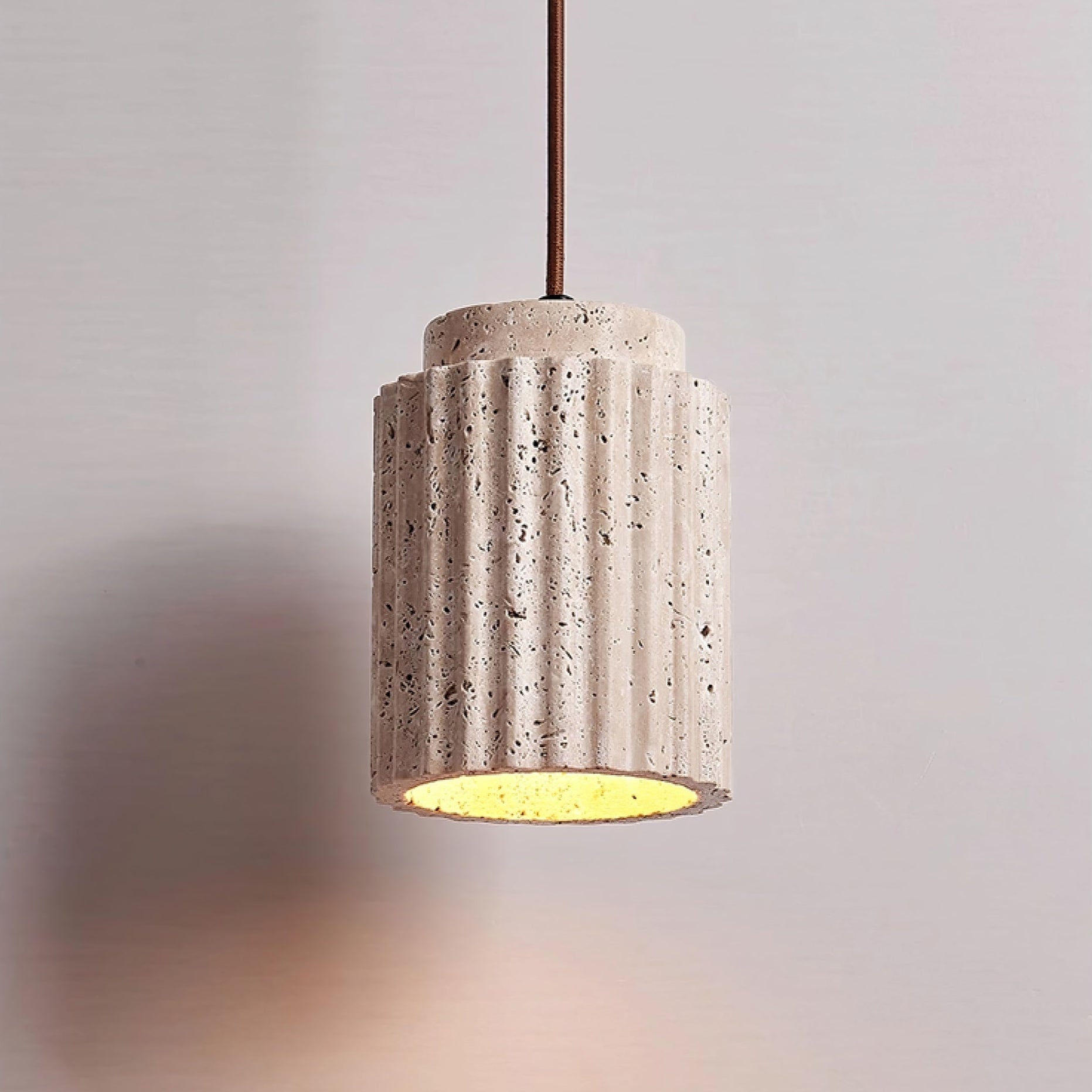 Mysolel Travertine Pendant Light-Neutral Decor