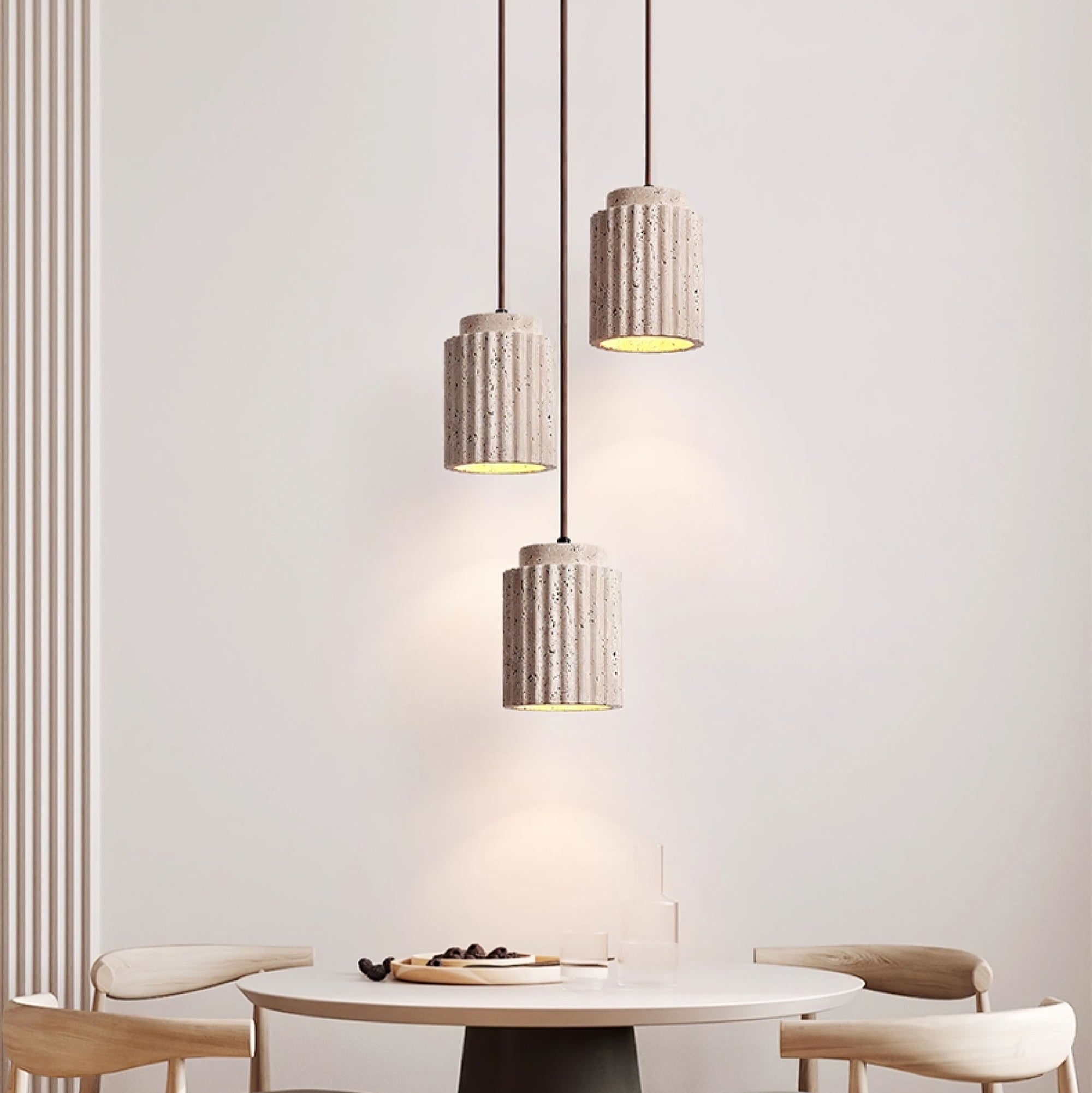 Mysolel Travertine Pendant Light-Neutral Decor