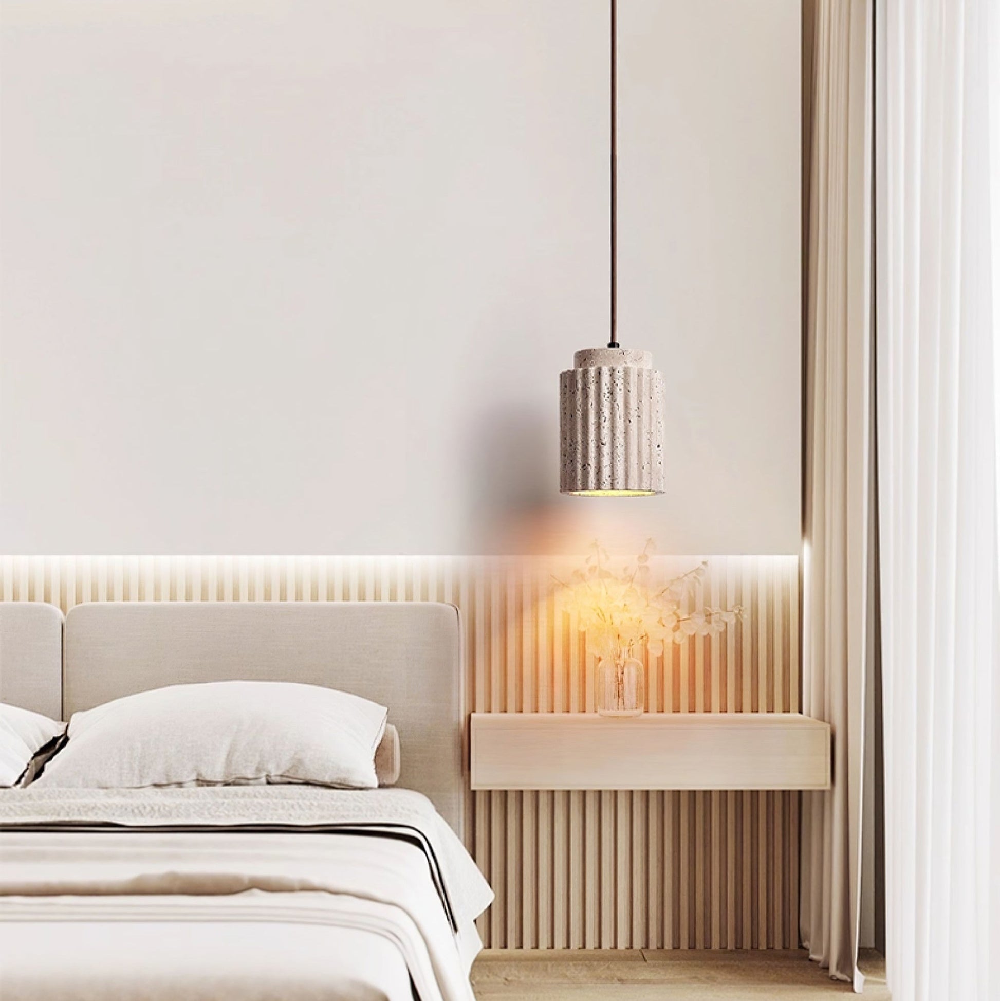 Mysolel Travertine Pendant Light-Neutral Decor