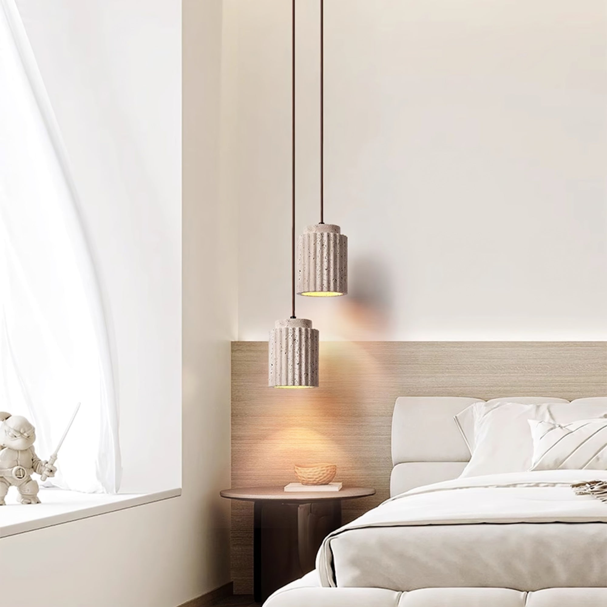 Mysolel Travertine Pendant Light-Neutral Decor