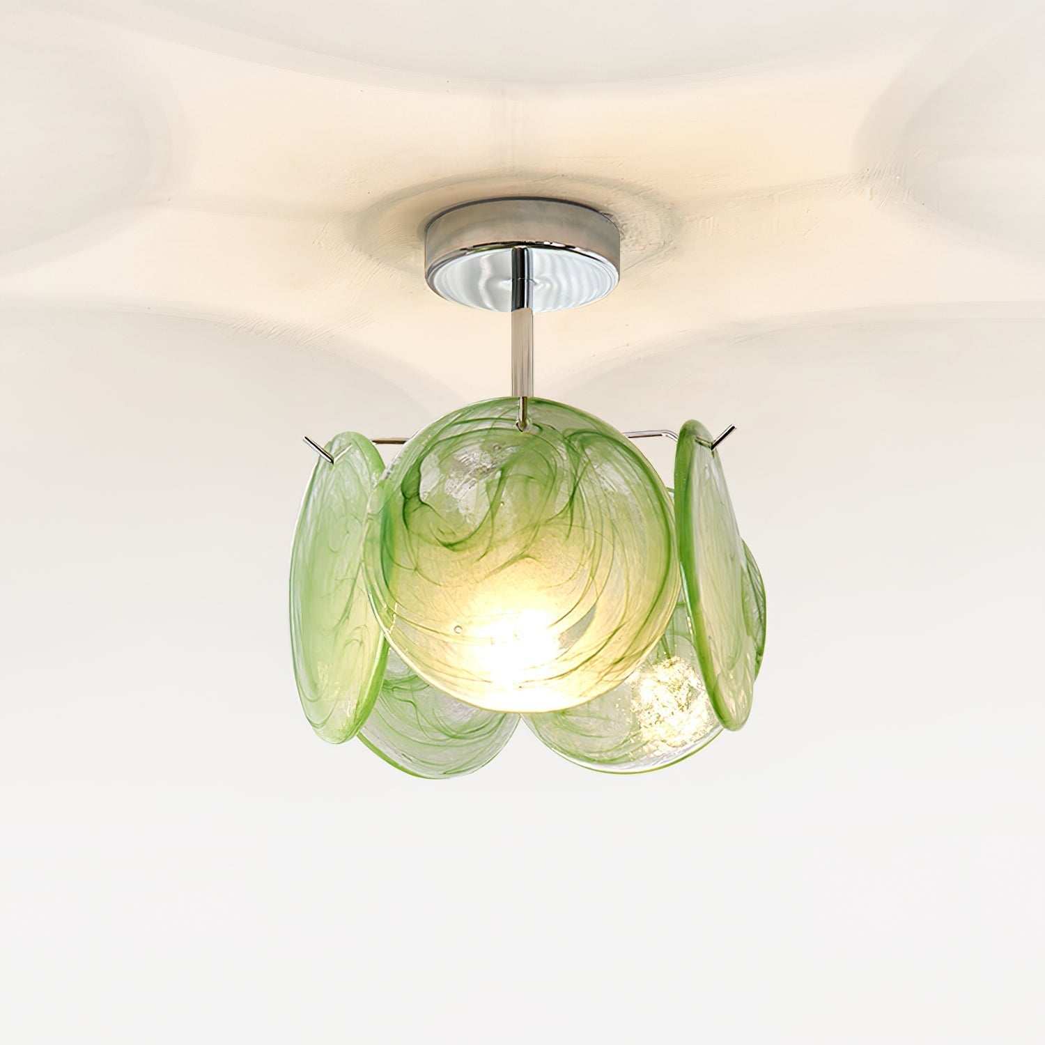 Lenira Ceiling Lamp Blue Art Glass Modern-Neutral Decor
