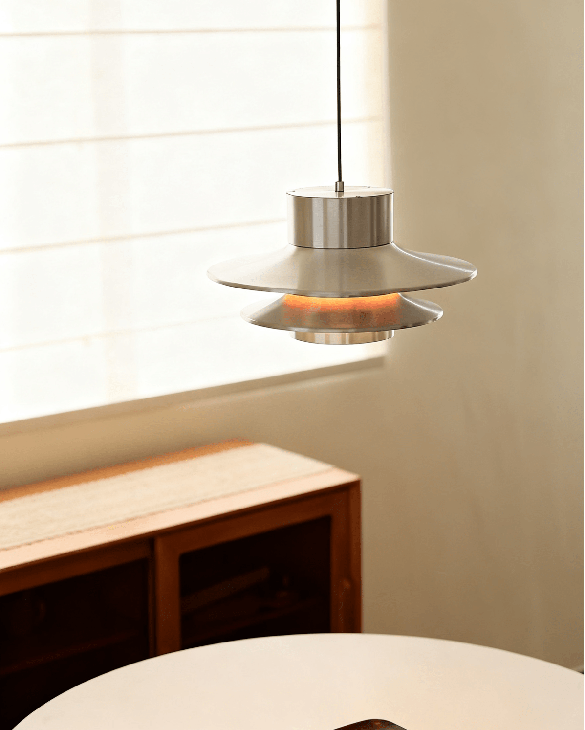 Ulux Chrome Pendant Light-Neutral Decor