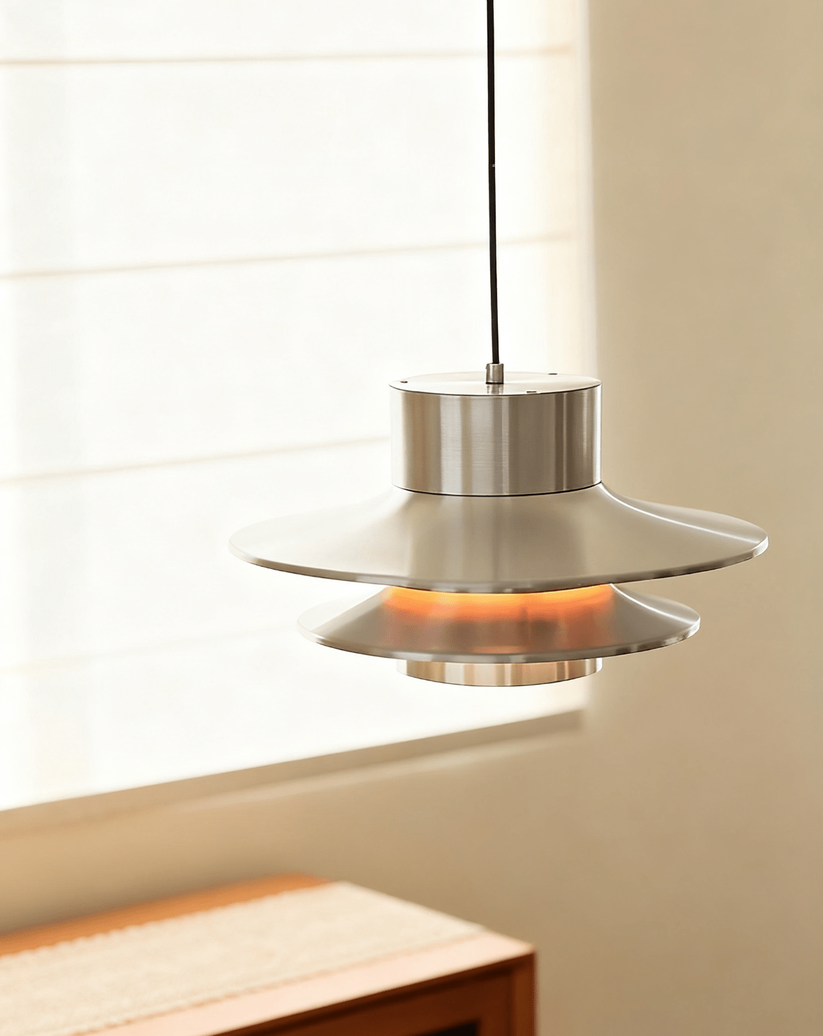 Ulux Chrome Pendant Light-Neutral Decor